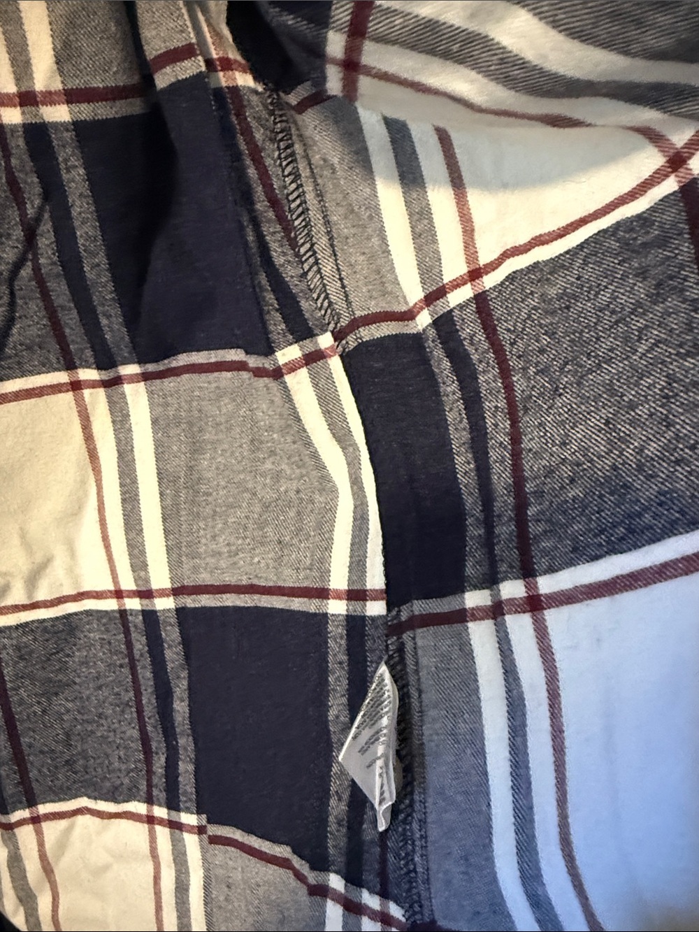 Weatherproof Men's Navy, White & Gray Plaid Button-Down Shirt - Picture 4 of 4